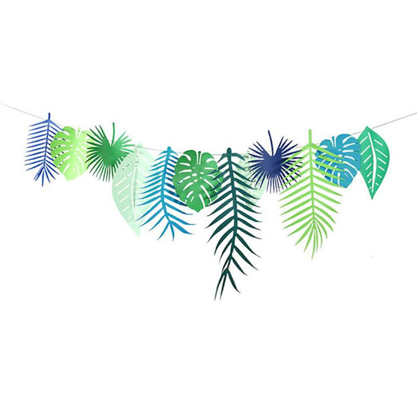 3M Jungle Theme Banner Pineapple Leaves Banner Photograpy Props Party Decorations Beach Safari Supplies
