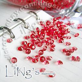 Free Shipping 1000 1/3ct 4.5mm Red diamond confetti wedding favor table scatter Decoration