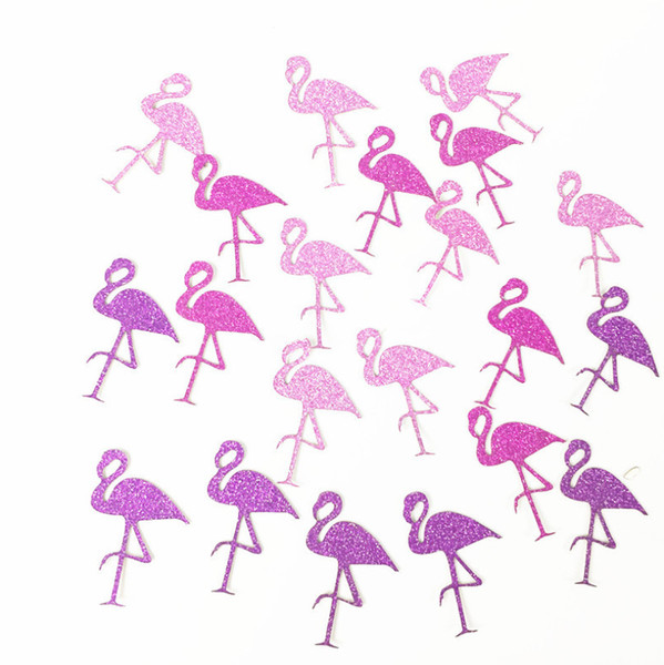 Flamingo Confetti Party Hawaiian 2019 Confetti 3 colors Birthday Party Tropical Party Glitter Paper Flamingos Decor