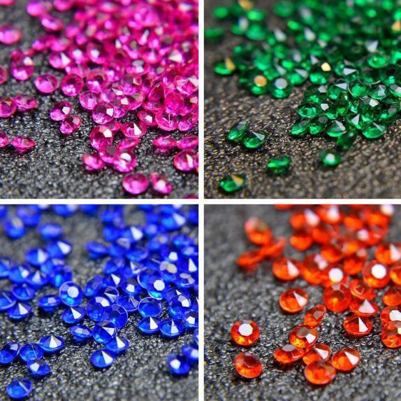 1000Pcs 4.5mm Acrylic Crystal Diamond Confetti diamonds wholesale Wedding Decoration Event Party Supplies High Quality