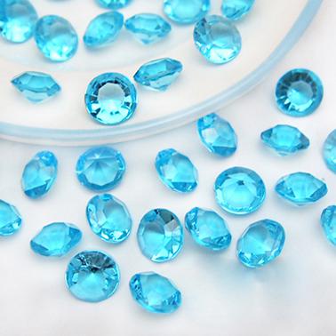 Tracking Number-500pcs 10mm (4 Carat) Aqua Blue Faux Acrylic Crystal Diamond Confetti Table Scatter Wedding Favors Party Decoration