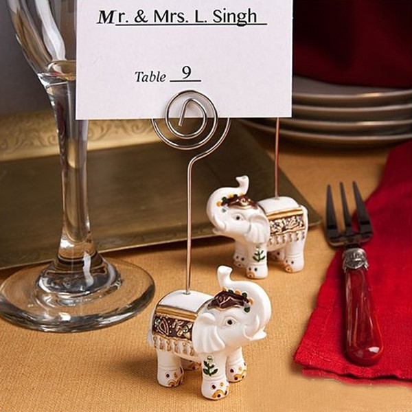 Creative wedding supplies painted small elephant Table number folder wedding new products