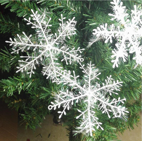 2017 30 pcs/set Snowflake Christmas Decoration Christmas Tree Ornament Home Festival Decor Bunch Hanging Ornaments Snow wedding supplies