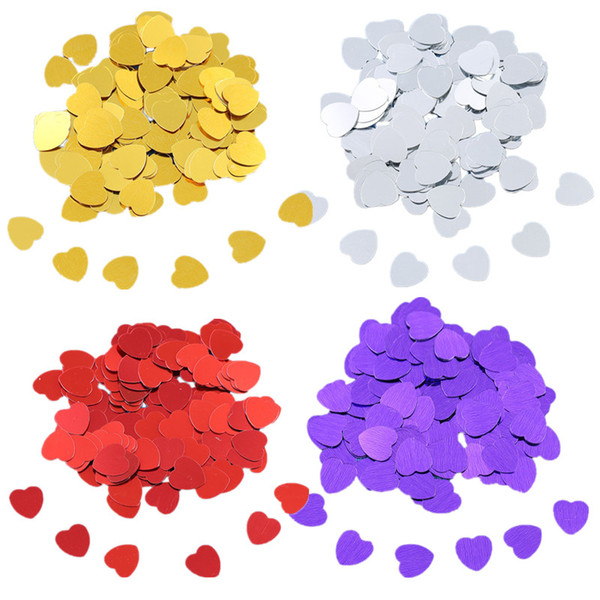 10mm Plastic Heart Sparkling Confetti Wedding Birthday Bridal Shower Party Table Decoration Valentine's Day DIY Ornament