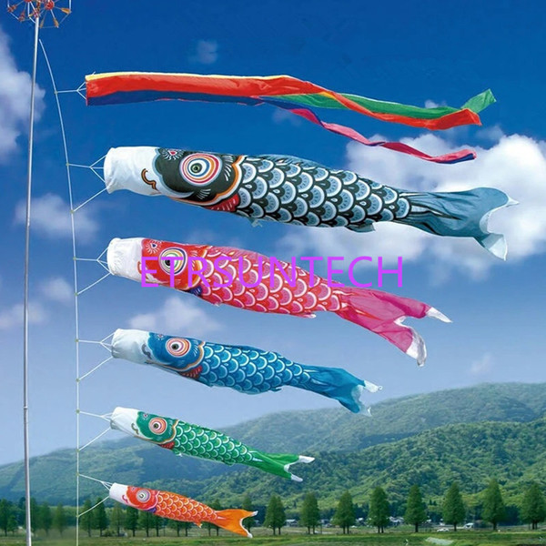 50/80/100cm Koi Nobori Japanese Style Party Flag Colorful Carp Wind Sock Koinobori Fish Anime Fish Flags Kite Flag Hanging Decor