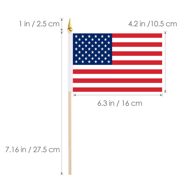 24pcs Mini Wood Food Picks Dinner Cake Toothpicks Cupcake Decoration Fruit Cocktail Sticks Advertising Flag