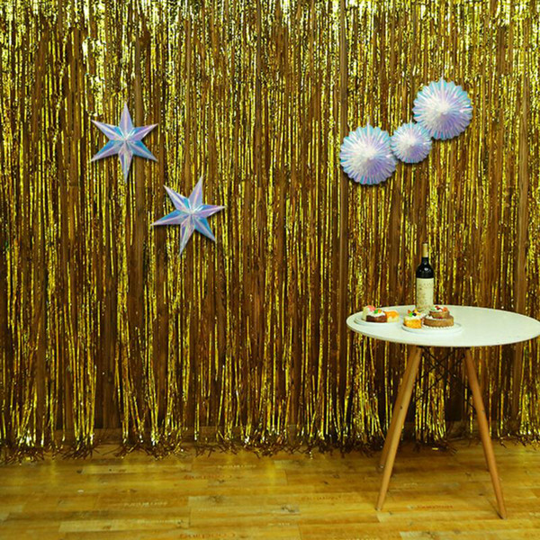 366*244cm Christmas Celebration Party Background Fringe Curtain Plastic Streamers Wedding Birthday Party Decoration Backdrop