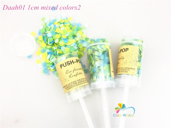 10pcs/set Wedding Push Pop Confetti Poppers For Baby Bride Shower Kid's Birthday Party Funny Toy Celebration Exploding