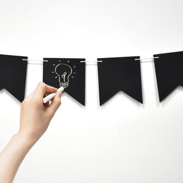Black Birthday Party Graduation Wall Banner Event Supplies Beautiful Swallowtail Party Bunting Flag Surprise Wall Decoration