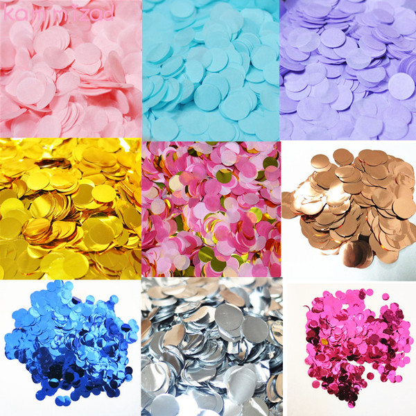 wholesale wedding 1kg 1inch/2.5cm round rose gold confetti toss circles tissue paper confetti for birthday party celebrations