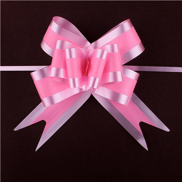 50pcs/lot Gift Box Streamers Bow Knot Double Color Silk Ribbon Bowknot Wedding Supplies For Christmas Gift Bags Ornament