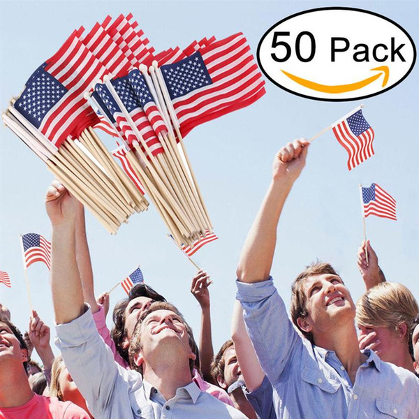 50pcs Wood Food Picks Dinner Cake Toothpicks Cupcake Decoration Fruit Cocktail Sticks US Flag Lesbian Gay Pride Cheerleading