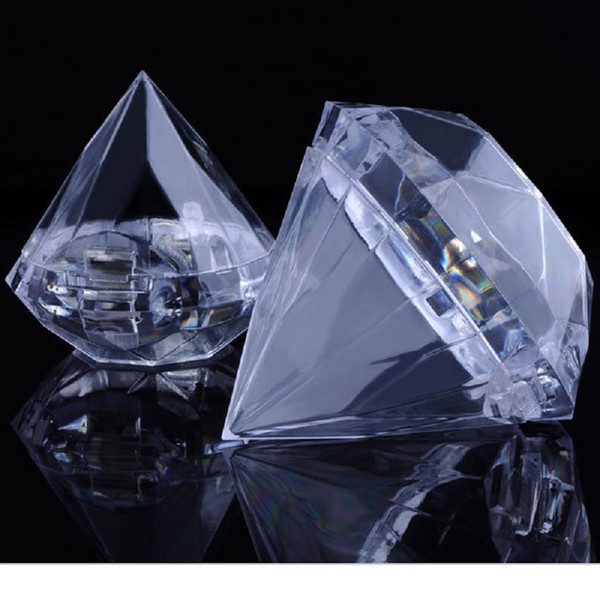 200pcs Clear Plastic Diamond Candy Boxes Wedding Favor Box Candy Holders Banquet Giveaways WA2456