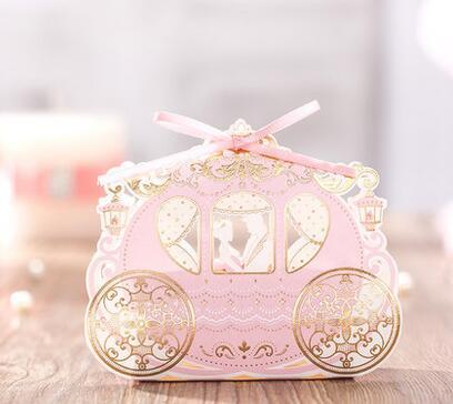 100Pcs romantic European style Hollow out pink Wedding box Candy Box gift box wedding bonbonniere wedding favour boxes TH220