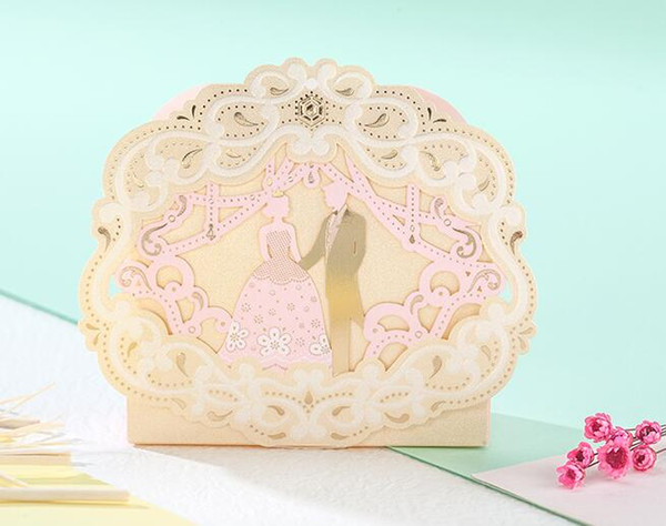 100Pcs romantic European style Hollow out gold Wedding box Candy Box gift box wedding bonbonniere wedding favour boxes TH221