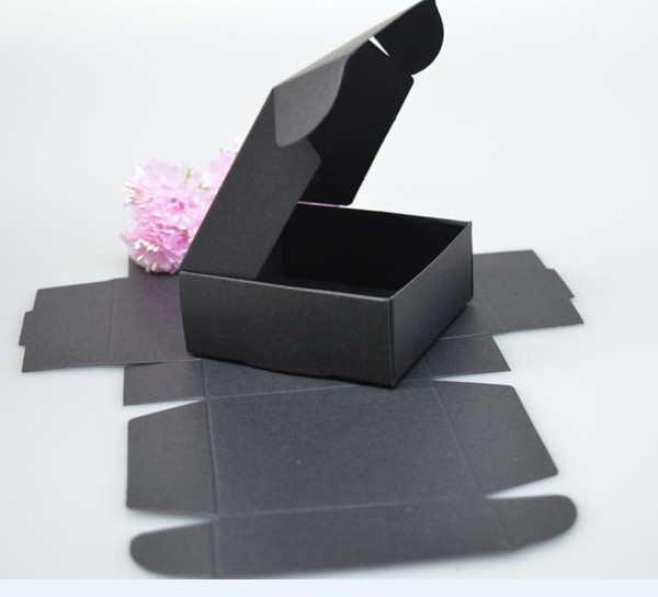 7*7*2.2CM Wholesale Black Paper Box,Handmade Soap Box,Christmas Wedding Birthday Party Favor,Jewelry Candy Box 50pcs