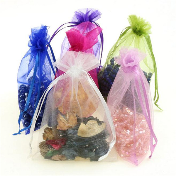 2016 new 100pcs 25*35cm / 30*40cm / 20*30cm Multi Colors jewelry gift pouch wedding organza bags Wedding Favor Party 2073