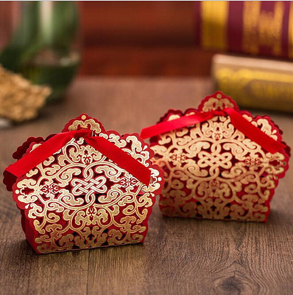 Wedding Laser Cut Hollow Candy Chocolates Bags Baby shower Gifts Bags Package