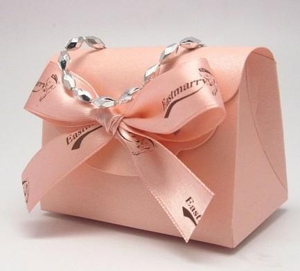 50pcs/lot Fashion handbags bowknot candy box Wedding Bridal Favors Candy Party Boxes Favor