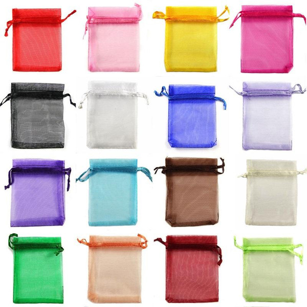 hot sale new arrive 12 Colours & 7X9cm! Premium ORGANZA Wedding Favour GIFT BAGS Jewellery Pouches