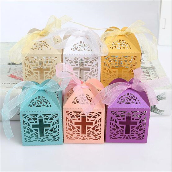 Cheap Wedding Favor Holders Candy Chocolate Gift Boxes Bridal Birthday Hollow Paper Box Rectangle Country Beach Wedding Gifts Souvenirs