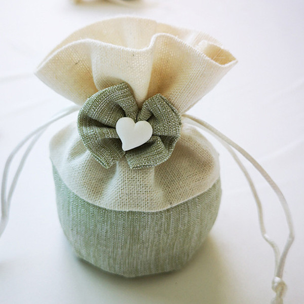 Large Size Ivory Mint Wedding Favor Bags Candy Holder Birthday Party Gift Pouch for Baby Shower Ideas