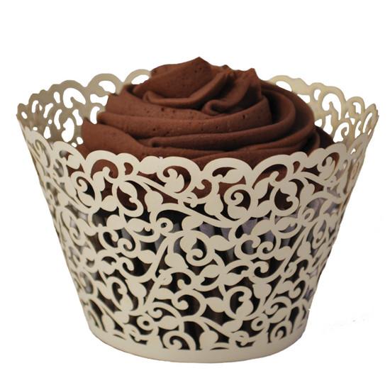 Exports Of Cake Paper Surrounding Edge Hollow Out AAmirror Paper Cups Aluminum Foil Cup Cake Lace Paper Holdr Wedding Wholesale Filigree Vin