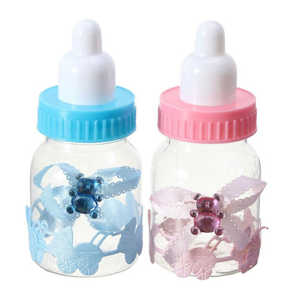 Baby Shower Baptism Favours Candy Bottle Storage Box Gift Baby Feeding Bottle Candy Boxes Organizer Wedding Party