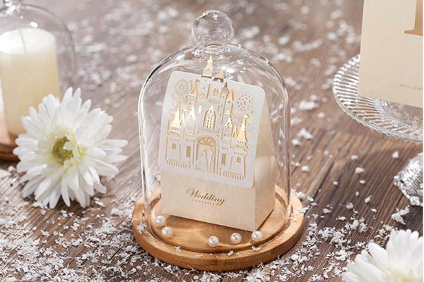 New Laser Cut Hollow Wedding Favors Candy Box 3D Castle sweet Chocolates Boxes for Wedding Party Baby Shower Favor Gifts 50pcs/lot