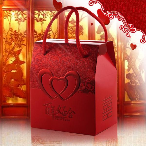 wholesale Candy Favor Boxes Red Rectangle Wedding Supplies Favor Gifts Paper for Mariage Decoration