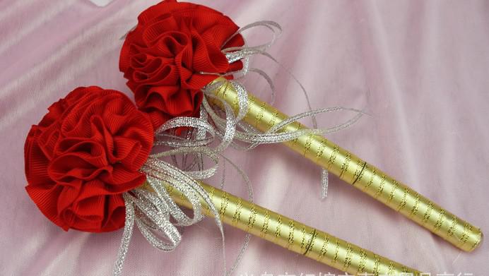 Carnation flower Wedding ink Golden sign in pen Wedding Reception Guest Sign In Bridal Shower Party free gift