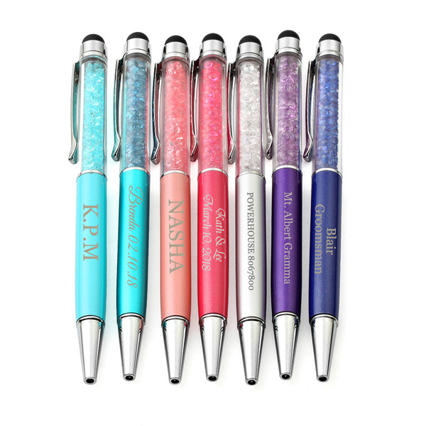 Pack of 20 Personalized 2 in 1 Gift Ballpoint Pens, Slim Capacitive Stylus & Black Ink Guest Sign Pen Stylus for iPhone 8, iPad