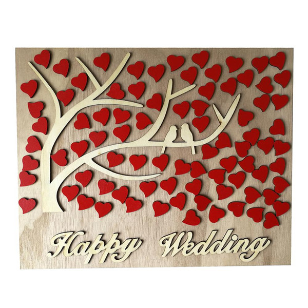 Unique Tree Wedding Guestbook Personalized 3D Wooden Wedding Guest Book Wedding Decor