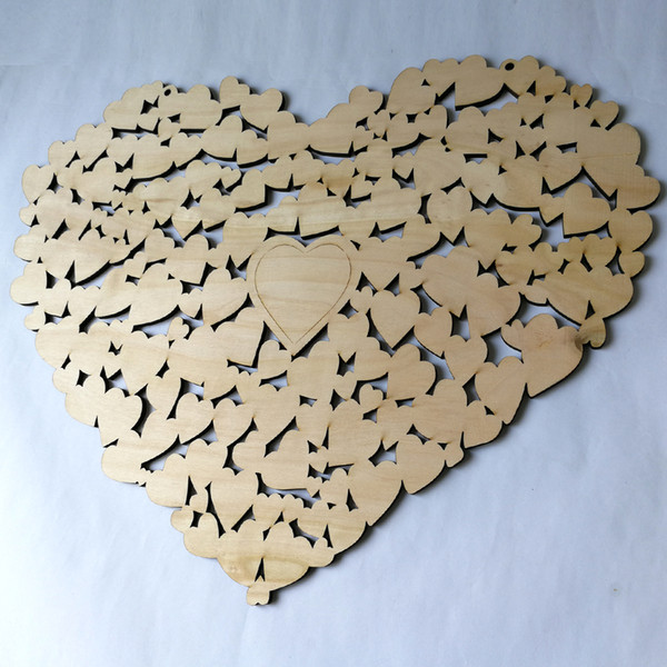 Heart Shaped Wedding Guestbook Hanging Heart Wedding Guestbook Decoration Kit