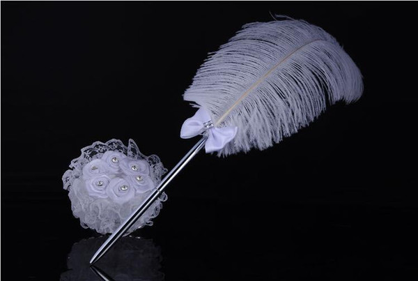 Western wedding products 5CM high ostrich feather brush western wedding professional sign pen