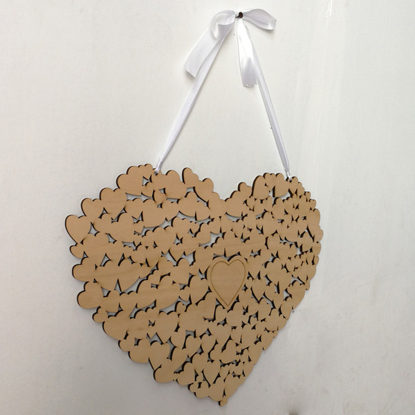 Heart Shaped Wedding Guestbook Hanging Heart Wedding Guestbook Decoration Kit