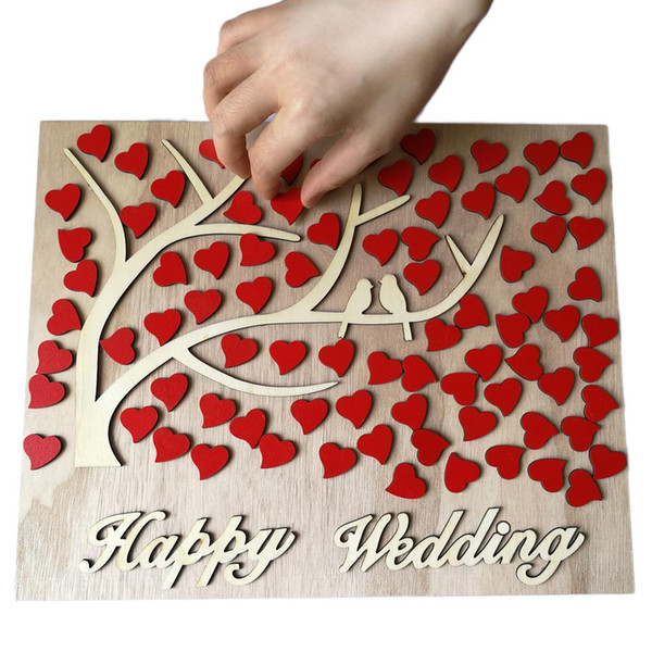 New Unique Tree Wedding Guest Book Personalized 3D Wooden Wedding Guest Book Wedding Decor