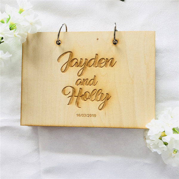 Personalize Wedding Wood Guest Book,Custom Wedding GuestBook,Wedding Album Rustic Guestbook,Wedding Wooden Guest Book