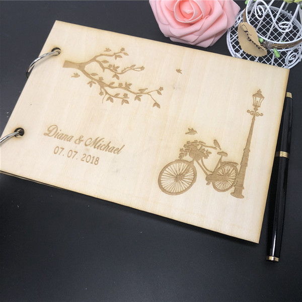 Wedding Signatrue Guest Book,Wooden Personalised Guest Book,Unique Wedding Gifts
