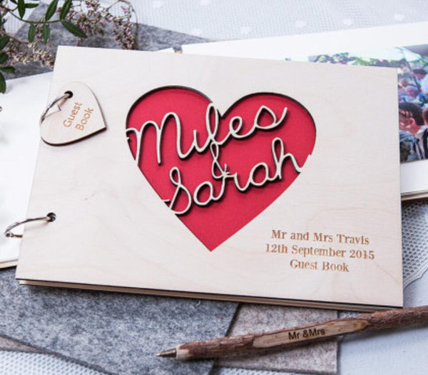 Personalized Rustic Butterfly Wedding Save the Date Wood Guest Books Cover Guestbooks Reception Party Favors Decorations