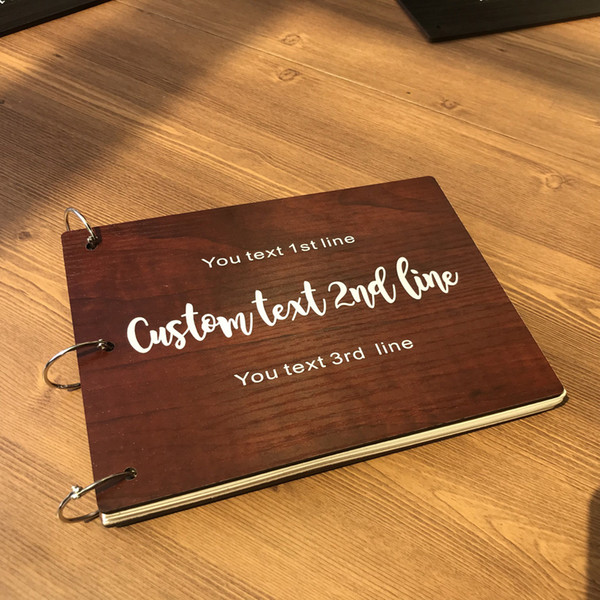 Custom A5 Book,Memory Wedding Gift,Anniversay Gift Personalized Wedding Guest Book,Wedding Guest book,Rustic Wooden Guest Book