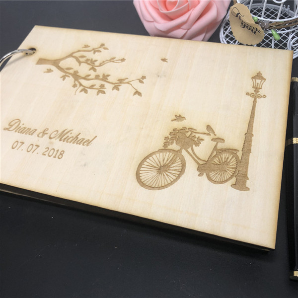 Wedding Signatrue Guest Book,Wooden Personalised Guest Book,Unique Wedding Gifts