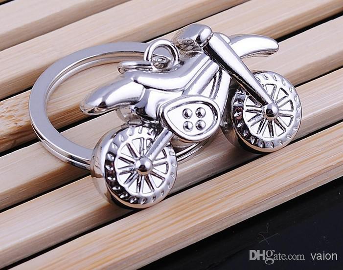 10pcs/1lot NEW Fashion Cross-country motorcycle Stainless alloy steel key chain keychains best gift Free shipping GX-021