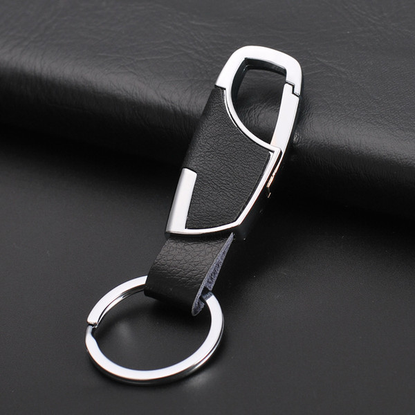 Metal Leather Strap Cars Keyring Keychains Key Chain Ring Key Fob Holder Gift Wedding Gifts X243