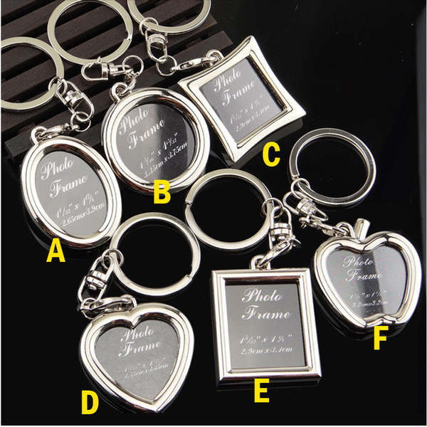 Photo Frame Lovers Creative Personalized Keychain Alloy Key Ring Valentine Gift Wedding Favor Novelty gift 