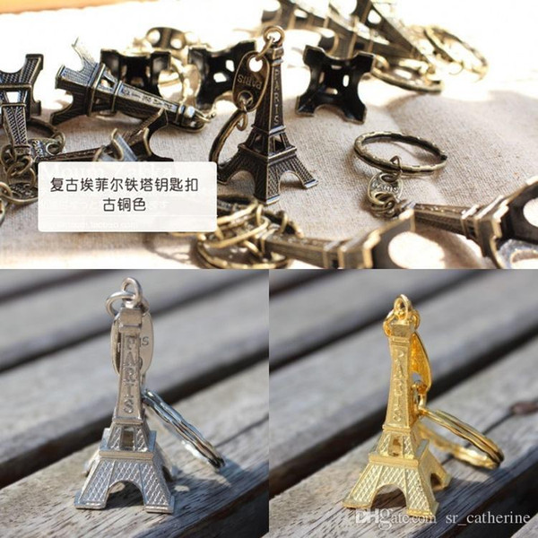 Romantic Wedding Alloy Eiffel Tower Keychain Favors Retro Eiffel Tower Keychains Advertising Eiffel Tower Key Ring Gift