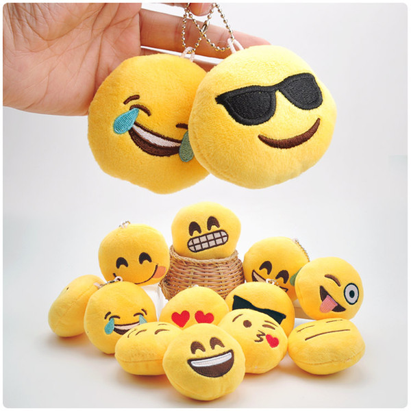 Wedding Keychains Party gift Lovely Emoji Smiley keychains love key Ring Keychain Favors 2016 Christmas gift For Friend And Family