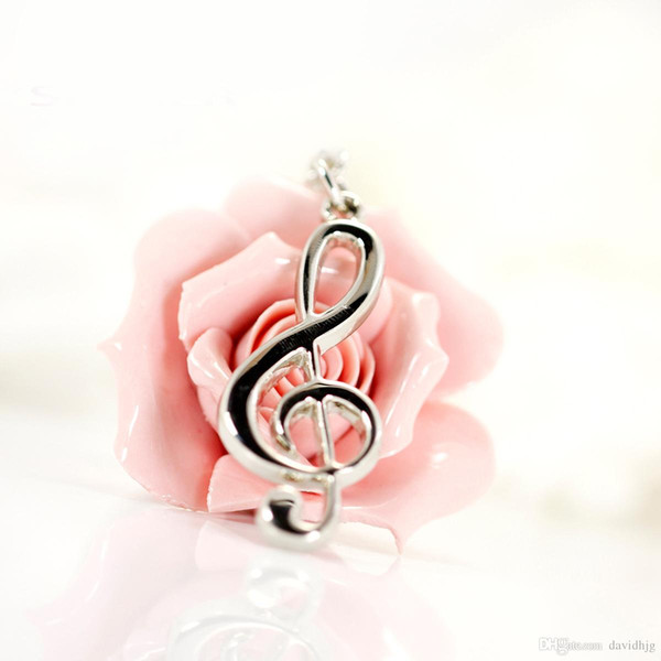 Factory direct beautifully creative music notation key ring pendants gift personalized musical note key chain