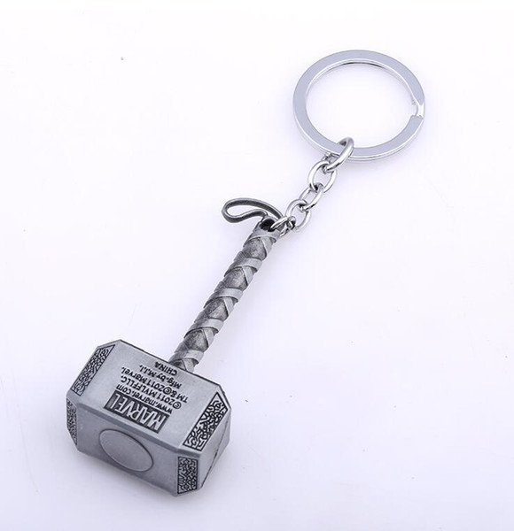 2017 3 Colors Quake Thor Hammer Keychain Alloy Ornaments Metal Pendant High Quality Key Ring Car Key Holder Accessories buckle YCK17