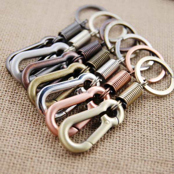 Wedding Gift Keyring EDC Tool Zinc Alloy Keychain Spring Belt Bag Clip Carabiner Buckle Keyring X017